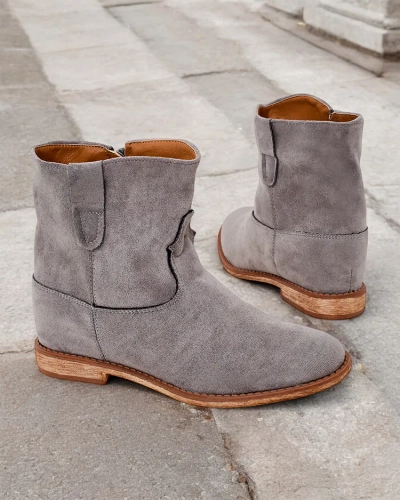 Royalfashion cowboy-style boots on a covered wedge Patorias
