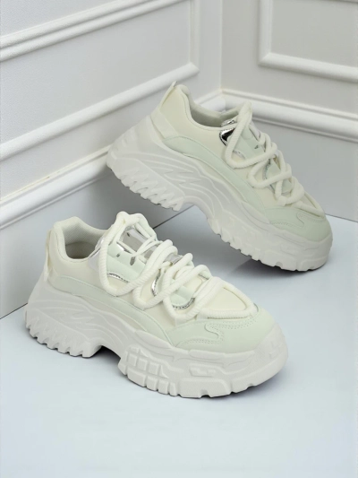 Artemisia Bianca women's platform sneakers made of ecological leather, 6.5 cm