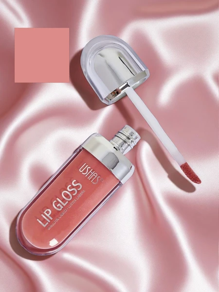 USHAS Lip Gloss with Glitter color Light Pink