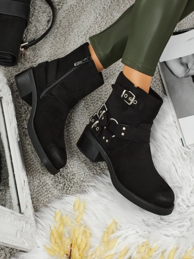 Valtos Women's Eco-Suede Ankle Boots with Buckles