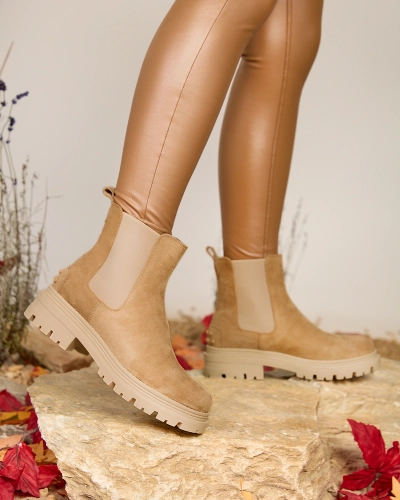 Royalfashion Naiste soojustatud saapad kaamelist Comfy Walk