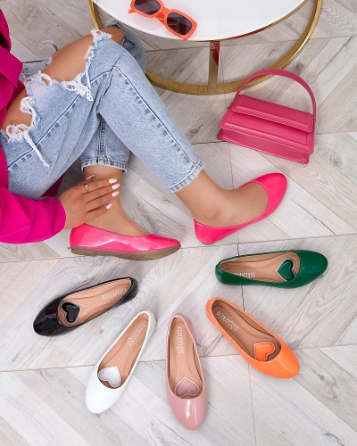 Pink Women's Lacquered Ballerinas Fama - Footwear