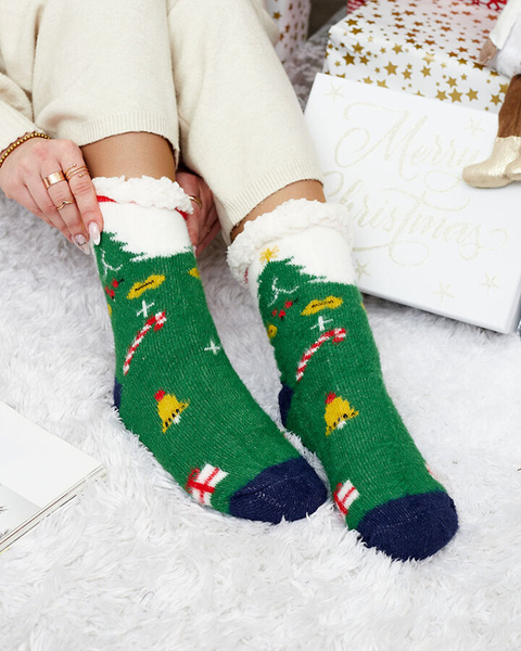 Носки женские Royalfashion Warmed Christmas Green