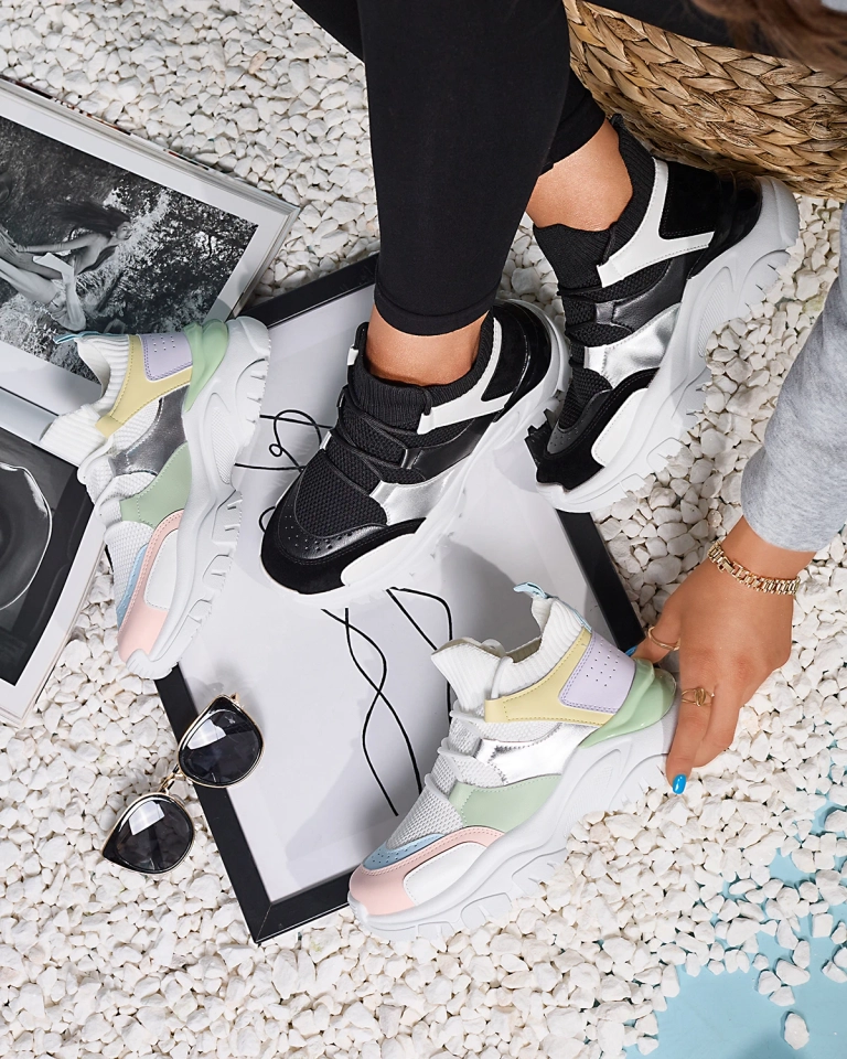 Naiste valge-mustad sporditrennised Ziragga- Jalatsid