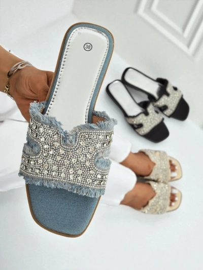 Royalfashion Women's slippers with rhinestones CrystalEase