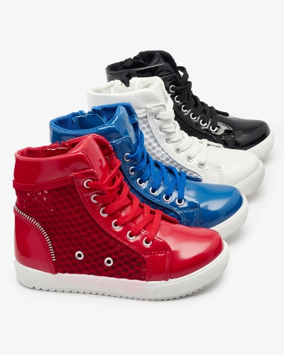 Black girls' high-top sneakers Borris- Footwear
