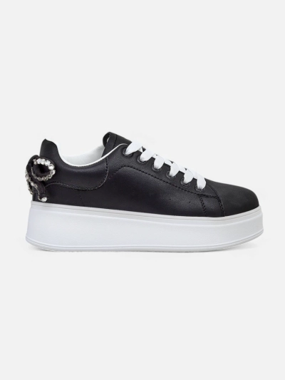 Royalfashion Women's platform sports sneakers Ribbon Bow