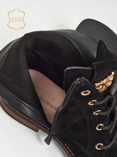 Aurelia Romano Women's Suede Ankle Boots - Brown, with Fur