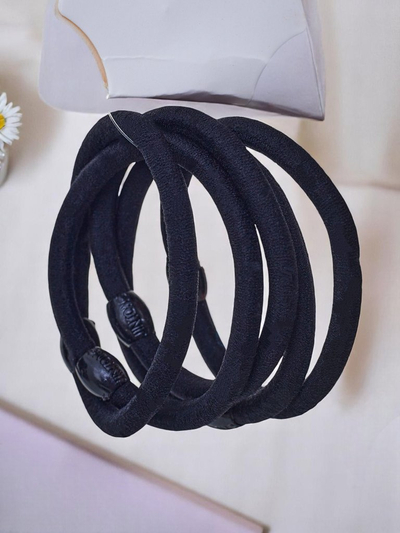 Royalfashion Set of 5 black hair ties Nerov