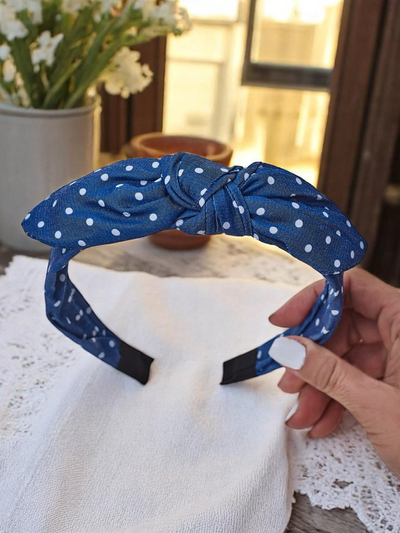 Royalfashion Täpiline lipsuga juuksepael Lilka