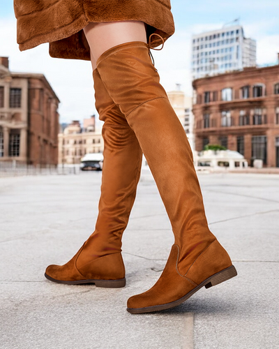 Женские сапоги до колена без шнуровки Royalfashion Lianas