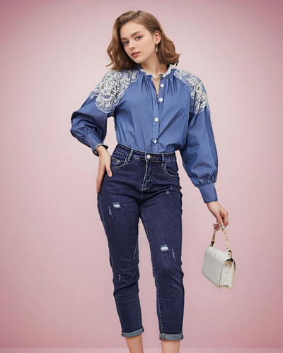 Royalfashion Naiste särk tsirkoonidega