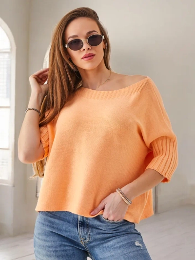 Royalfashion Women's viscose sweater with short sleeves