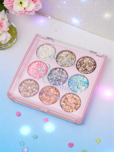 9 sädelusega silmavarjupaleti sädelev silmavari