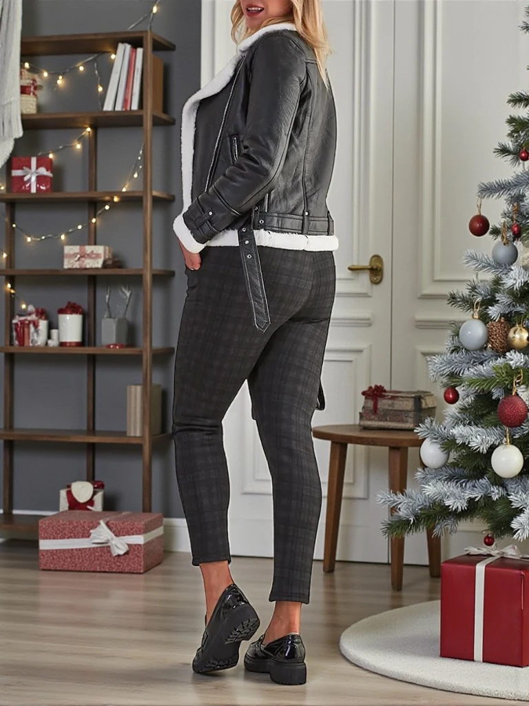 Royalfashion Warmed women's teggings pants PLUS SIZE