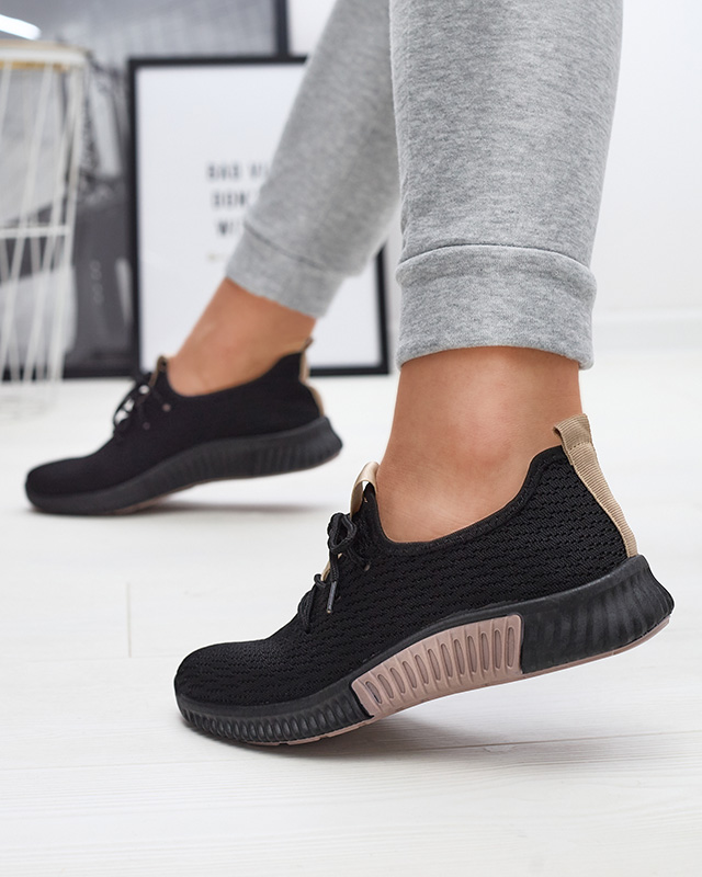 Черные женские спортивные туфли с коричневыми вставками Keteti - Обувь