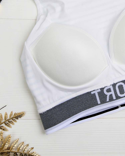 Royalfashion Women's striped sports bra