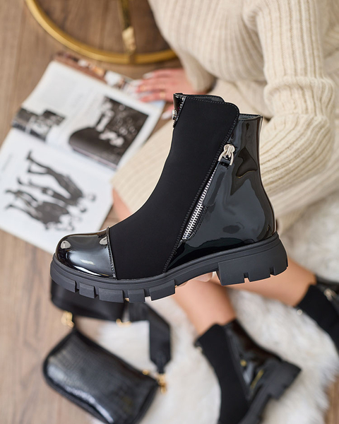 Royalfashion Черные матовые женские сапоги Hedaheh