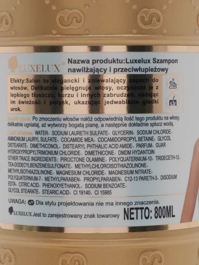 Luxelux Šampoon Juustele Heledus Kaunistus 800 ml