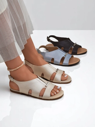 Royalfashion Women's Flat Sole Comfort Sandals