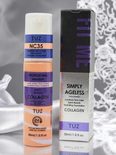 Moisturizing two-color face foundation with collagen Warm Beige