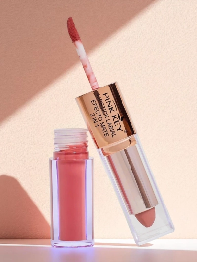 Matte lipstick in stick and liquid form 2-in-1 Cherry Mocha