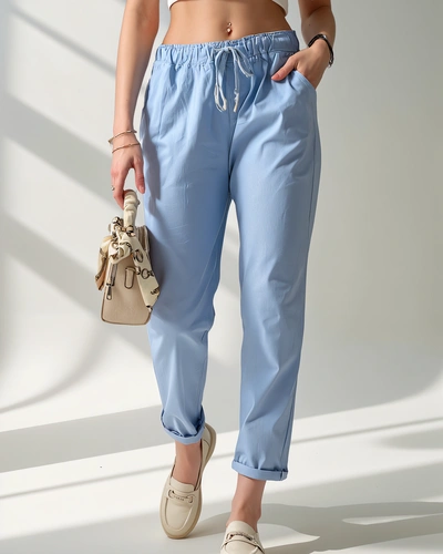 Royalfashion Lihtne naiste kangast püksid