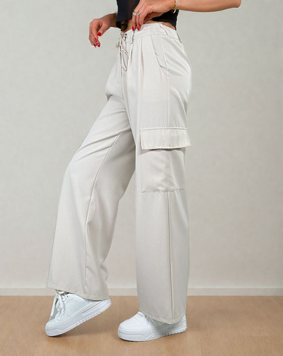 Royalfashion Women's wide pants with pockets