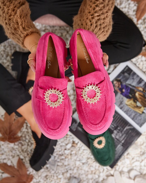 Royalfashion Fuchsia Женские мокасины из экозамши Likoki