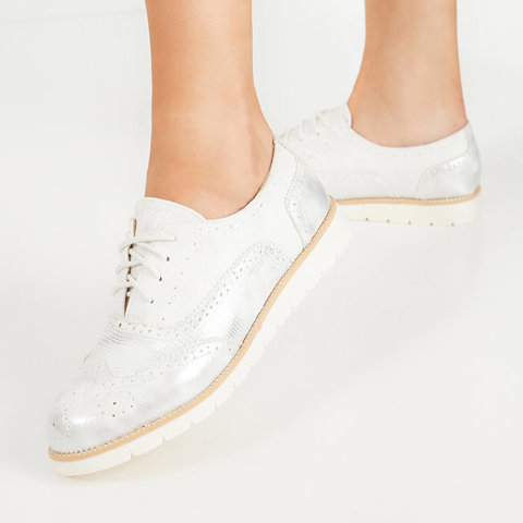 Women's white lace-up shoes Isdiohra - Footwear