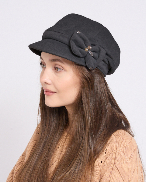 Royalfashion Kvinnor beret med båge