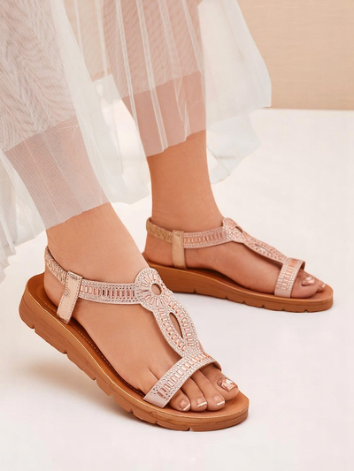 Royalfashion Женские сандалии с декоративными ремешками Ava Shine