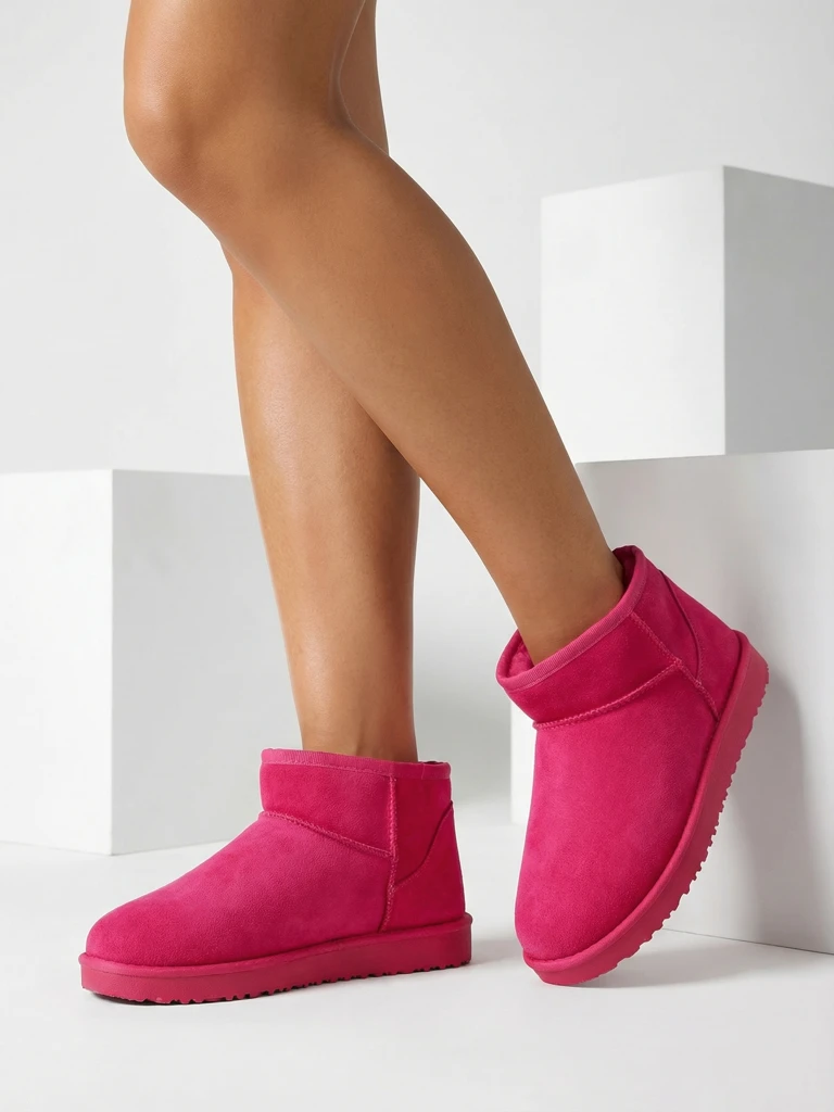 Женские короткие снежные ботинки Royalfashion a'la Hozis