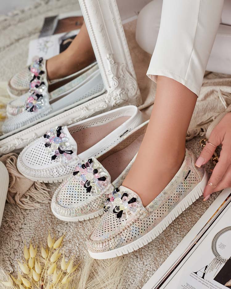 Royalfashion Naiste helmestest aetud mokasiinid Nasfali