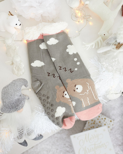 Royalfashion Women's winter socks with Christmas pattern