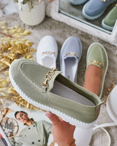 Royalfashion Naiste kangast mokassiinid kuldse kaunistusega Erticae