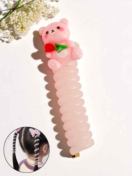 Royalfashion Резинка для волос в виде пружинки с мишкой Teddy Twist