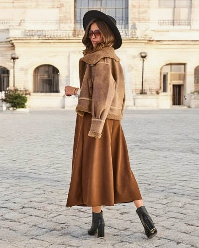 Royalfashion Kvinnors midi kjol a' la mocka