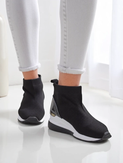 Royalfashion Women's slip-on wedge sneakers with rhinestones Viseq