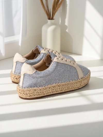 Royalfashion Women's sneakers with glitter Sercele