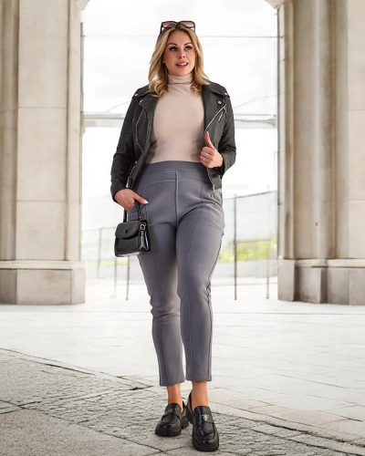 Royalfashion Warmed women's treggings pants PLUS SIZE