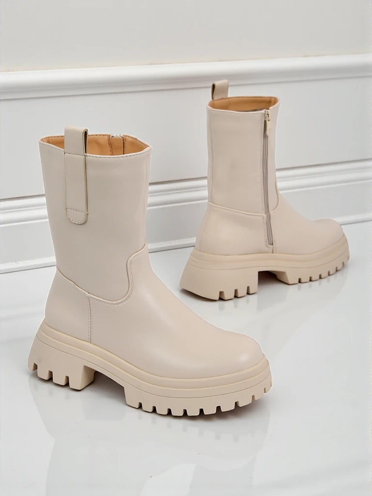 Высокие женские ботинки из экокожи Scarlet Mist