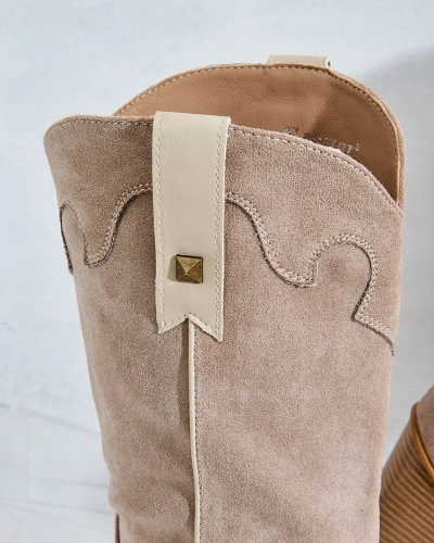 Royalfashion Women's Heeled Cowboy Boots Kowib