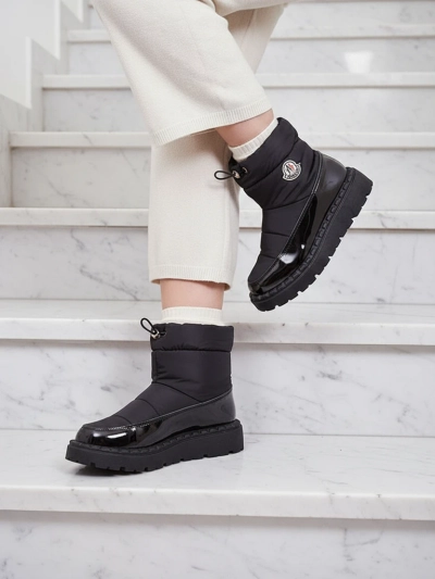 Royalfashion Women's slip-on snow boots in black color Ireda