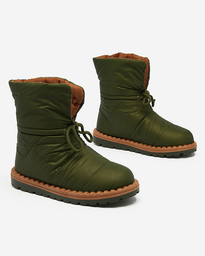 Royalfashion Women's slip-on snow boots in green Nevonsis