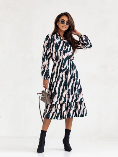 Royalfashion Naiste midi kleit printidega