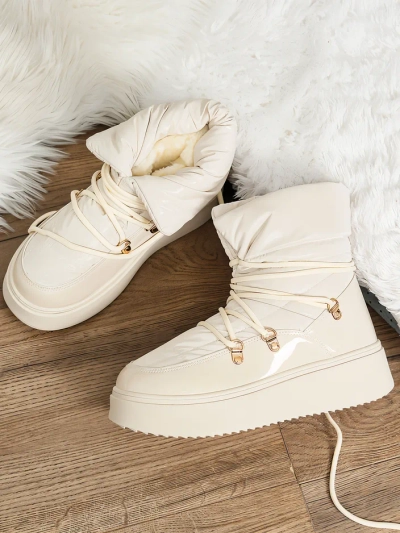 Royalfashion Naiste liibuvad lumesaapad kreemikas värviga Dabenda