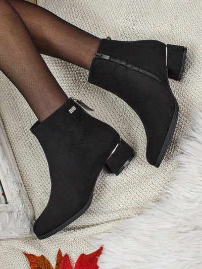 Women's Eco Suede Ankle Boots with Block Heel Arshinea