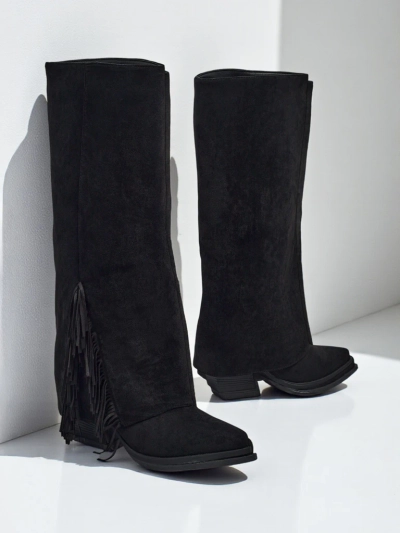 Women's Eco-Suede Knee-High Boots with Tauren Upper