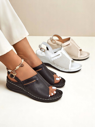 Royalfashion Women's Low Wedge Sandals Mira